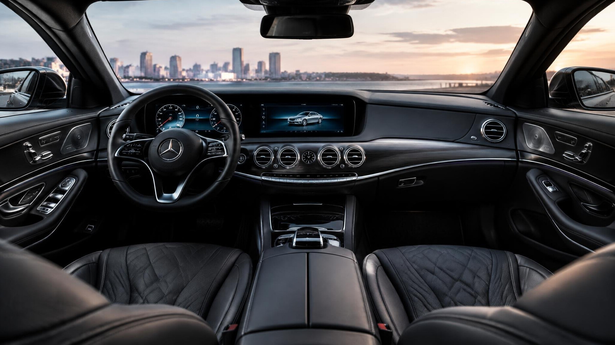 luxury sedan interior