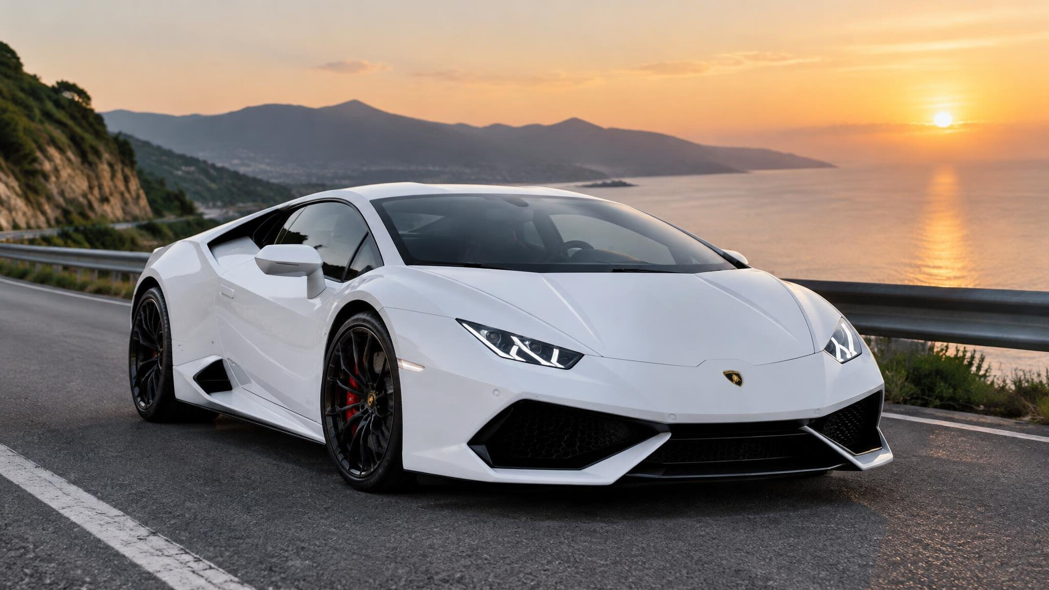 luxury car parked