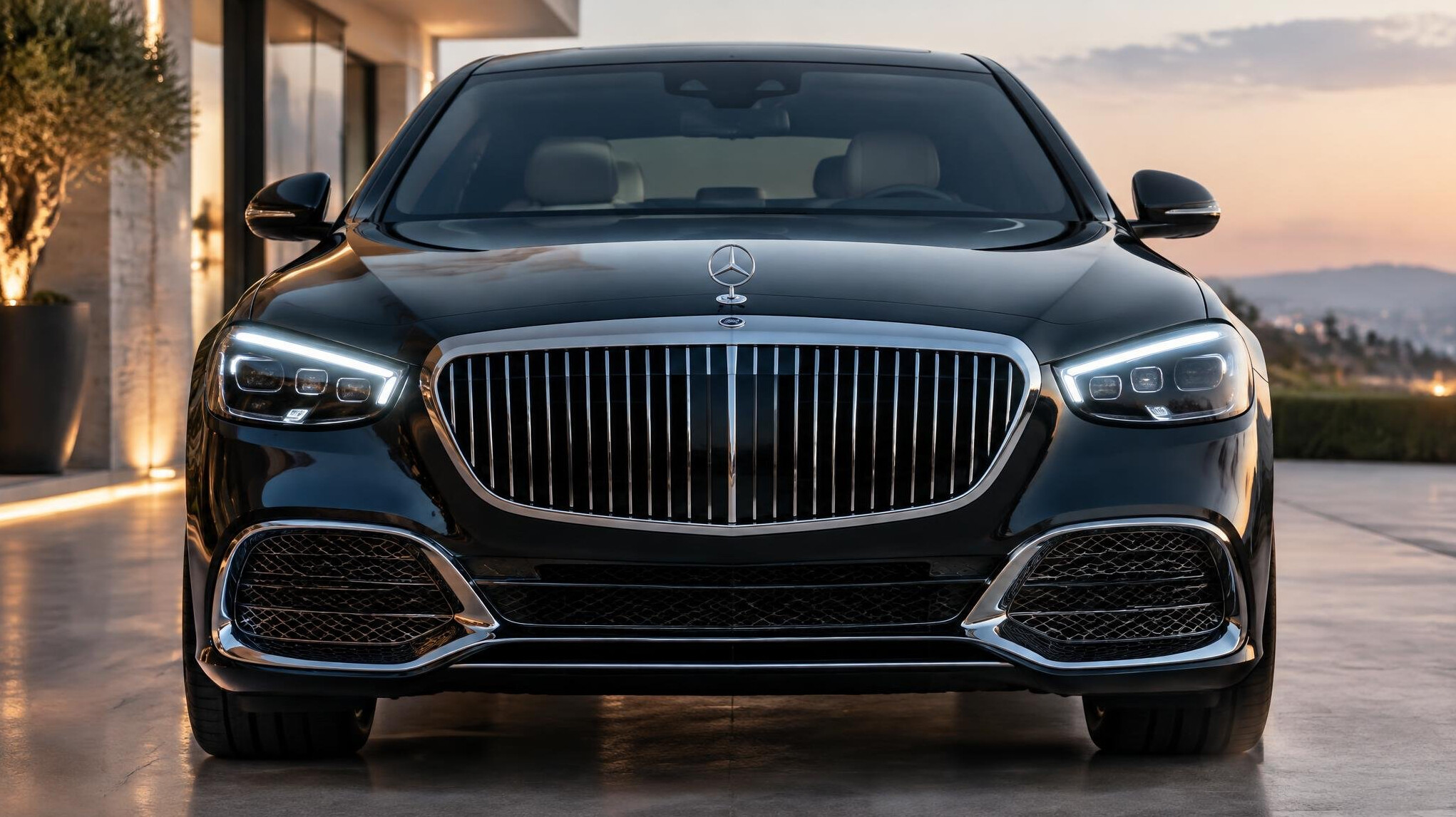 luxury car front view