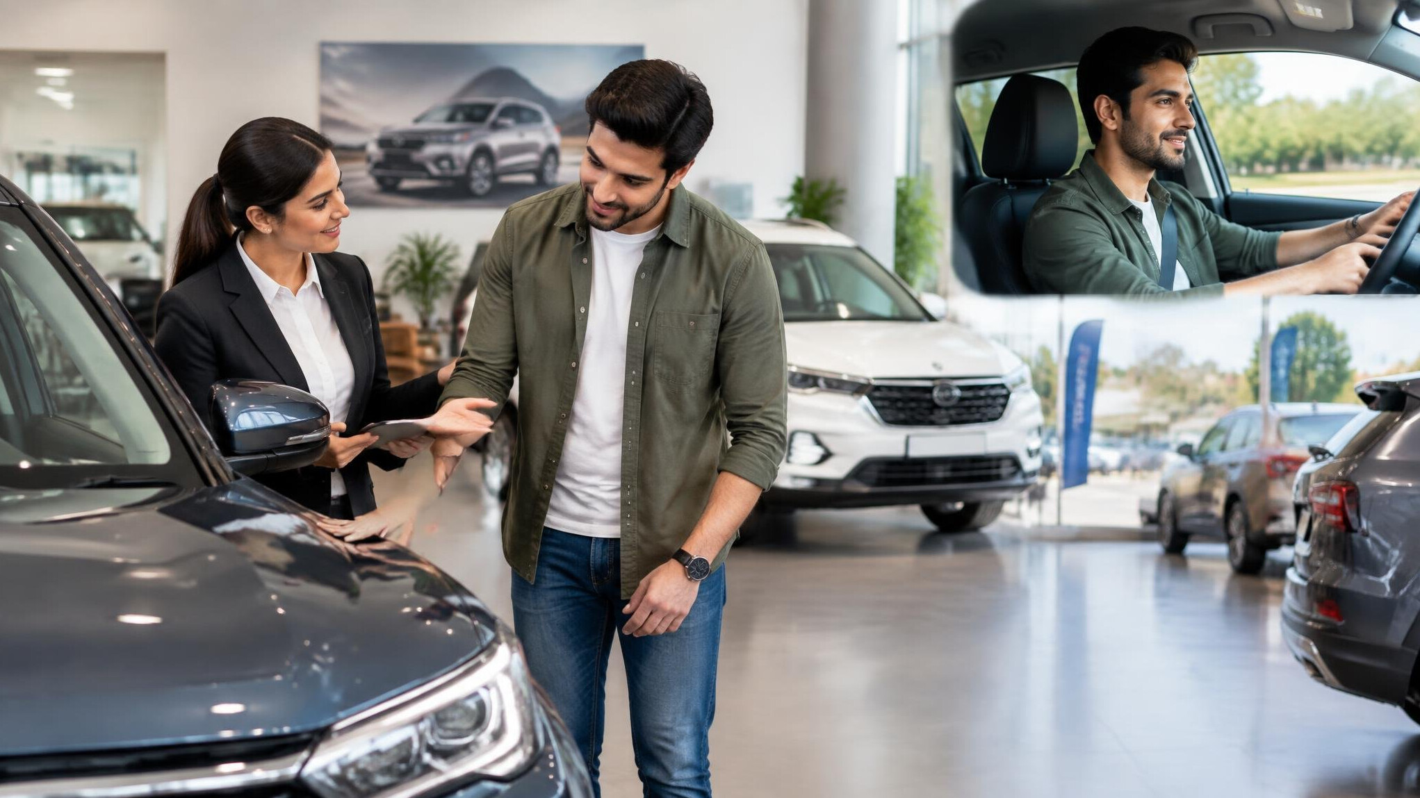 person choosing car