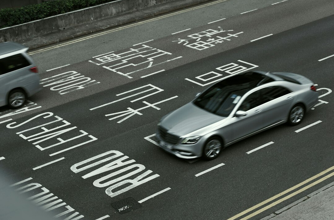 self driving car on highway